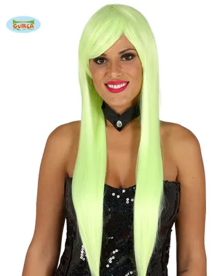 Produktbild von Deluxe Langhaar Perücke Glamourgirl neongrün für Damen