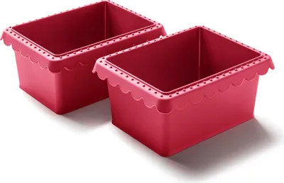 Produktbild von Coolinato Silikon Mini Brot- und Kuchenbackform 500g  Set 2tlg.  ROT, inkl. 4 Rezepten