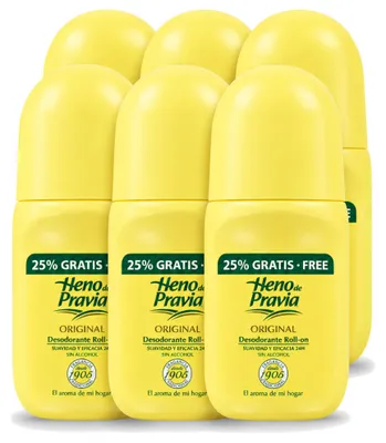 Produktbild von 6 x Heno De Pravia Deodorant Roller Original - 50 ml - Vorteilspackung - 6 Stücke