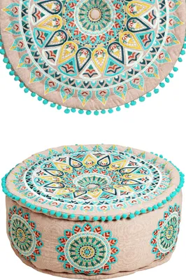 Image de Tabouret oriental Pouf Décoration Badar -2-