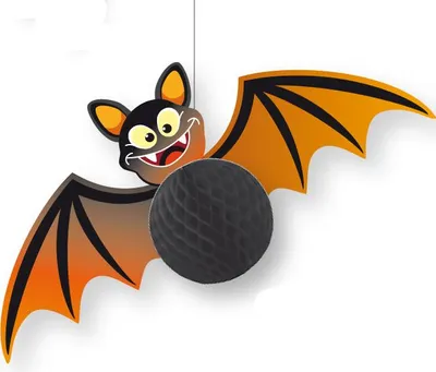 Produktbild von Deckenhänger Fledermaus mit Wabenball