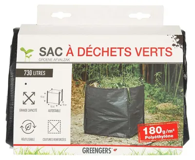 Immagine prodotto di GREENGERS - Sacco per rifiuti da giardino - Big Bag per giardino di grandi dimensioni, 730 litri, sacco per rifiuti da giardino