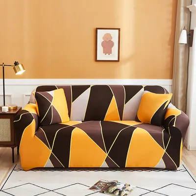 Imagen del producto de Protectores elegantes para su sofá: fundas antideslizantes para un ajuste perfecto, color naranja, de 145 a 185 cm