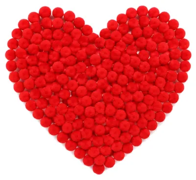 Mini-Pompoms 250 Stück, rot, 8 mm, für DIY und Basteln