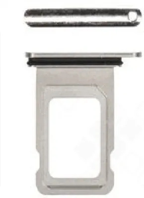 Produktbild von Ersatz SIM Tray Simkartenhalter für Apple iPhone 11 Pro Max (A2218) silberfarben