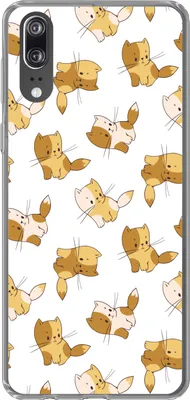 Produktbild von MuchoWow® Handyhülle Schutzhülle Hülle für Telefoonhoesje Huawei P20 Muster - Katze - Kätzchen - Jungen - Mädchen - Kinder - Kind Silikon Softcase Handy Hülle - Hardcover