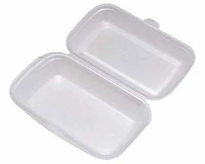 Produktbild von 25x Menüboxen Lunch-Boxen weiß 240x133x75 mm geschäumt einteilig