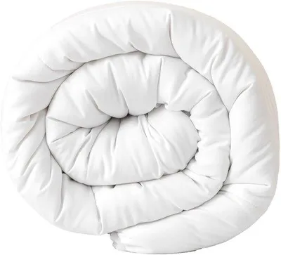 Produktbild von Unyqoos® Komfort-Ganzjahresdecke für Einzelbett, Microfaserfüllung, hautfreundlicher Polyesterbezug, 135 x 200 cm, Weiß