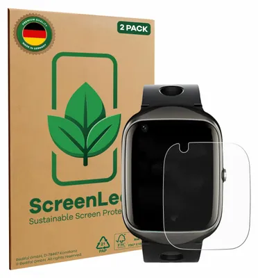 Produktbild von 2x ScreenLeaf Schutzfolie für ABUBU SmartWatch PBL2 nachhaltiger Displayschutz Display Schutz Folie Klar Transparent