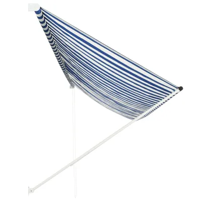 Immagine prodotto di vidaXL Tenda da sole retrattile 400 x 150 cm Blu e bianco