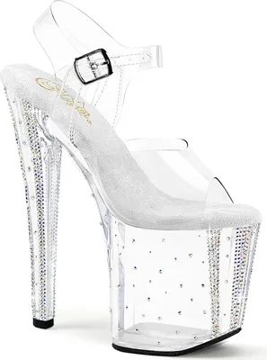 Produktbild von ENCHANT-708RS-01 Damen Sandale von Pleaser, Transparent EU 38, US 8