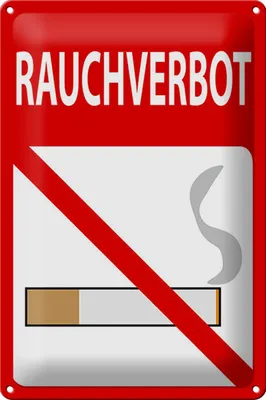 Produktbild von Blechschild Hinweis 20x30cm Rauchverbot Schild
