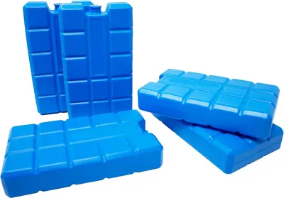 Produktbild von Set mit 6 Kühlakkus à 400 ml, 6 blaue Kühlelemente für Kühltasche oder Kühlbox