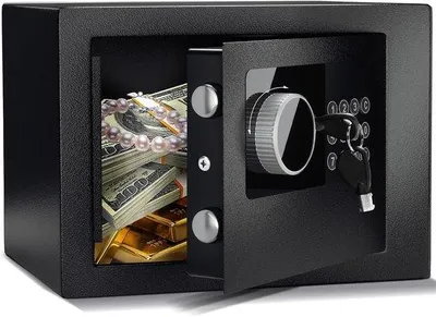 Produktbild von Famanu Digitale Geldkassette mit Alarmsystem - 4,6L Sicherheitsbox für Zuhause