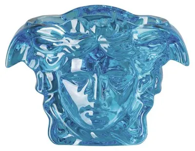 Produktbild von Versace by Rosenthal Vase Medusa Grande Blau Glas (19cm)