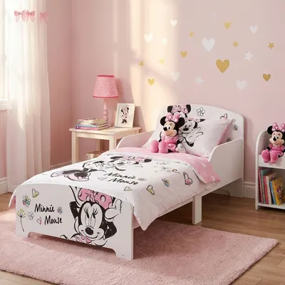 Image de Lit enfant Minnie 70x140 cm - MDF blanc