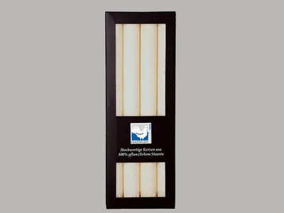 Obrázok produktu pre tyčinka sviečka slonová kosť 22x250mm sviečka farma hahn sada 4 100% rastlinný stearín