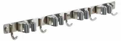 Produktbild von bhp B992470 MARVIN Hakenleiste, Edelstahl silberfarben, 5, LxBxH: 435x45x40mm, exkl.