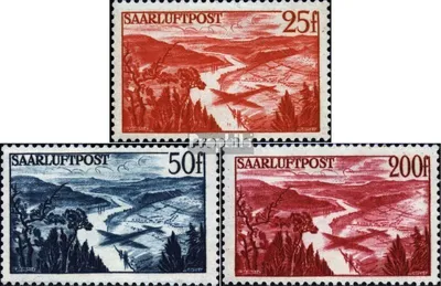 Produktbild von Briefmarken Saarland 1948 Mi 252-254 (kompl.Ausg.) postfrisch Flugpostausgabe