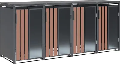 Produktbild von Westmann Status 4 Metall Mülltonnenbox 4er 4x240 L Anthrazit