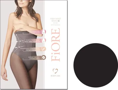 Produktbild von Schlankheitsstrumpfhose mit hoher Taille 40 den 2 Black