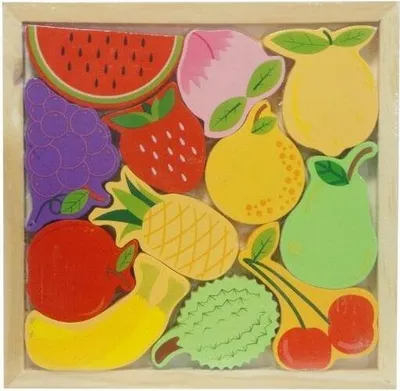 Produktbild von 3D-Holz-Puzzle - Obst (Spielzeug, Holzspielzeug)