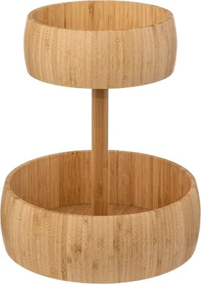 Obrázok produktu pre Dvojposchodový ovocný kôš z bambusu