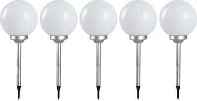 Produktbild von 5x LED Solar Stecklampen, Kugelform, 30 cm, SOLAR