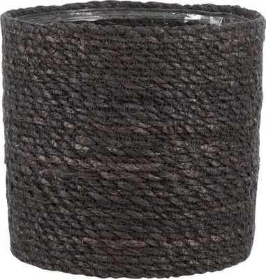 Produktbild von Mica Decorations Pflanzenkorb - grau - Rattan - 20 x 20 cm