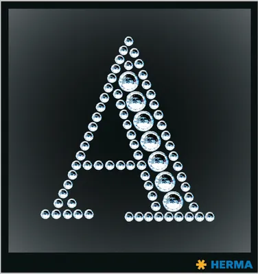 Produktbild von Herma FASHIONLine Crystal Sticker "A","Herma Crystal Sticker