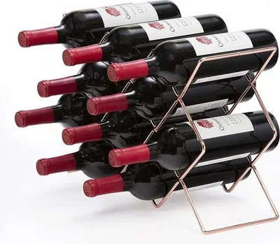 Zdjęcie produktu dla Regał na wino, stal nierdzewna, 6 butelek, najwyższa jakość