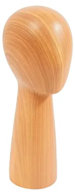 Produktbild von Perückenkopf Display - Mannequinkopf Ständer - 56 cm Kopfumfang - Glasfaserverstärkter Kunststoff - für Perücken, Hüte & Kappen - Dunkle Holzoptik