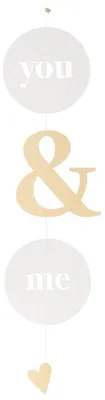 Produktbild von räder Design Dekokette You & me 72cm Weiß Gold filigran aus Bambus-Papier