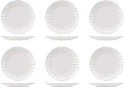Produktbild von Weisse Fruchtteller Set 6 Stück 21 cm Porzellan
