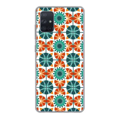 Produktbild von MuchoWow® Handyhülle Schutzhülle Hülle für Samsung Galaxy A71 Ein symmetrisches Muster aus dem marokkanischen Mosaik Silikon Softcase Handy Hülle - Kartenbesitzer