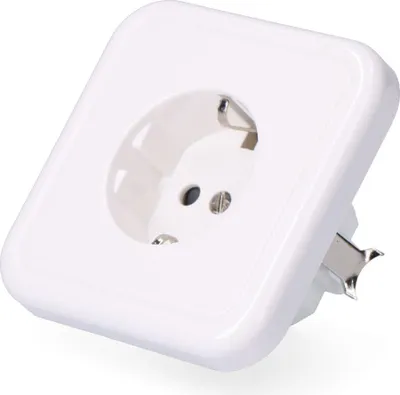 Image de Base Schuko Encastrable Blanche Prise Murale Schuko 10/16a Encastrable - F-line
