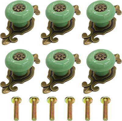 Produktbild von Schrankgriff Vintage-Schranktürknöpfe, Keramik-Möbelknöpfe, Vintage-Keramik-Türgriff, Keramik-Möbelgriff für Schublade, Schrank, Schränke, Kommode (6,