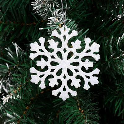 Productafbeelding van 36 stuks sneeuwvlokken kerstboomversiering, 10 cm