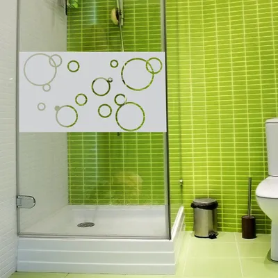 Image de Film anti-regards – Bulles de savon – Film autocollant pour fenêtres et portes de douche – 55 x 100 cm