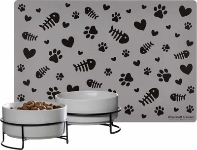 Produktbild von Ritzenhoff & Breker Taro Katzenäpfe ø 14 cm 2er Set mit Unterlage