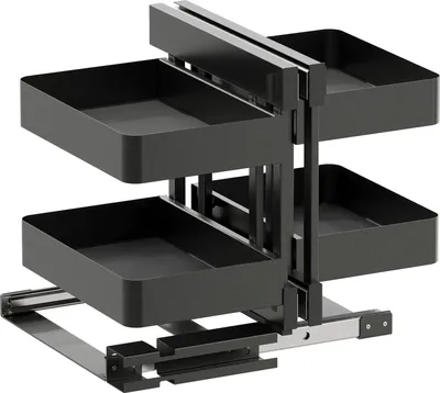 Produktbild von Vauth-Sagel VS Cor Flex Eckschrank Auszug links/rechts Planero - Set für Küchenunterschränke mit KB 900mm - Korbablage, Stahl lava