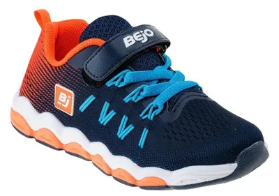 Image de Bejo - Chaussures « Caddo » pour enfants PP13648 (28 EU) (Bleu marine foncé/orange)