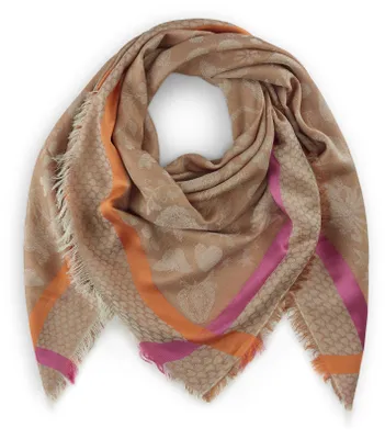 Produktbild von Codello (122) JACQUARD SQUARE Baumwolle/MODAL ORNAMENT MIX brown-130X130CM, braun BRO2 BRO2 130/130CM