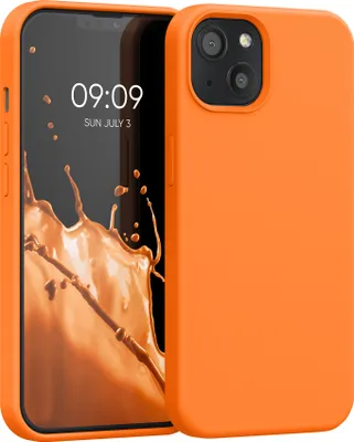 Produktbild von kwmobile Handyhülle für iPhone 13 Hülle, für iPhone 13 Case - Hülle Silikon - kabelloses Laden - Fruity Orange
