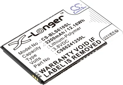 Produktbild von TECHTEK Akku Kompatibel mit [BLU] A190P, Advance A6, S610, Studio Mega Ersetzt C986241250L