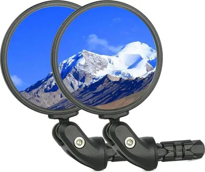 Image de Rétroviseur vélo, jeu de 2 verres HD convexes, noir