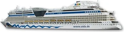 Produktbild von Siku Kreuzfahrtschiff AIDA Modell-Schiff weiß Kussmund; 1720