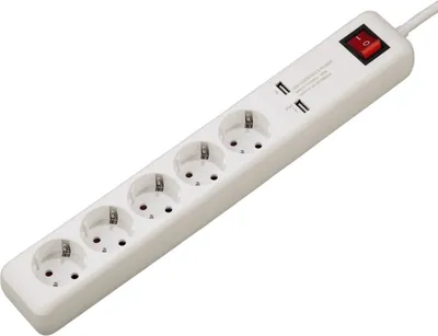 Produktbild von Hama Steckdosenleiste USB 3A 5-fach Weiß
