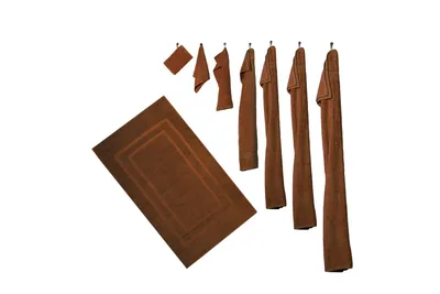 Produktbild von 8er Set - 4 Duschtücher, 4 Handtücher - Schokobraun/Sand