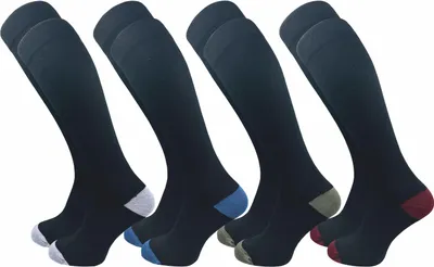 Produktbild von Gawilo Kompressionsstrümpfe zum Reisen, Sport & lange Sitzen | Venenfreundlich | Damen & Herren (4 Paar), Schwarz plus / 39 - 42